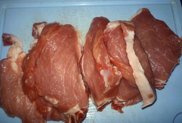 قطعه لحم الخنزير