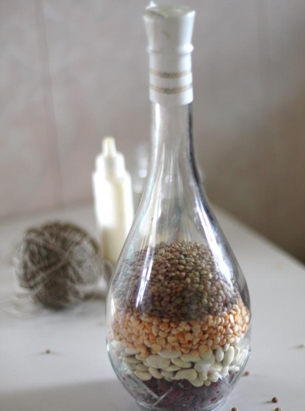 Bottle with cereal