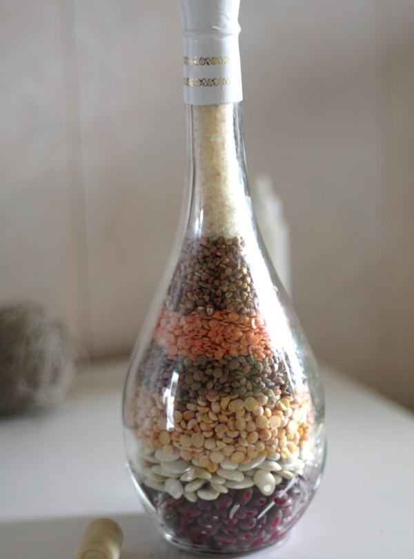 Flasche mit Müsli