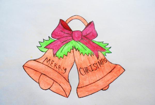 رسم أجراس عيد الميلاد