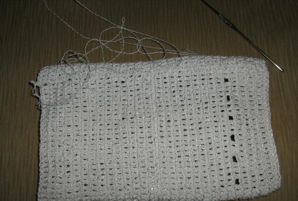 Étui tricoté avec décoration pour tablette