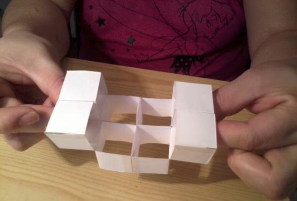 How to make a transforming cube out of paper with your own hands