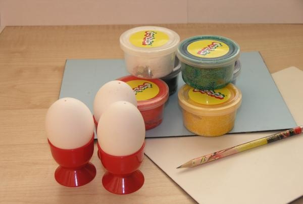 Easter eggs made from... plasticine