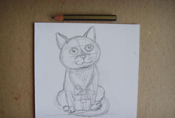 vẽ một con mèo con