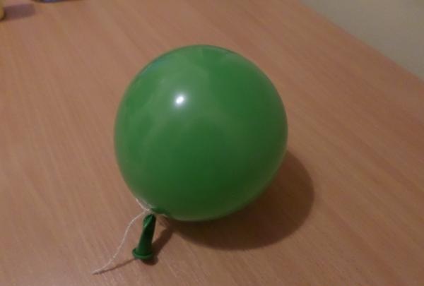 Oppustet ballon