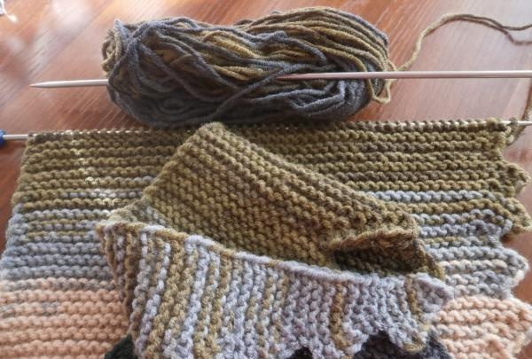 using the partial knitting method