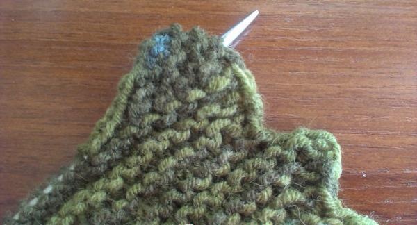 using the partial knitting method