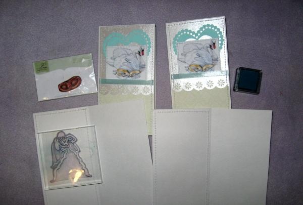 Wedding invitations with swans