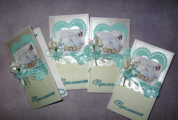 Invitaciones de boda con cisnes