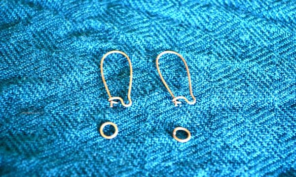 earrings from an old handbag