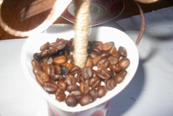 decore com grãos de café