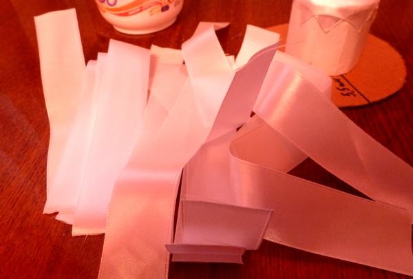 cut pieces of middle tape
