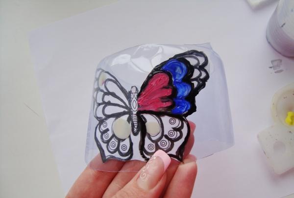 Farfalla in vetro colorato