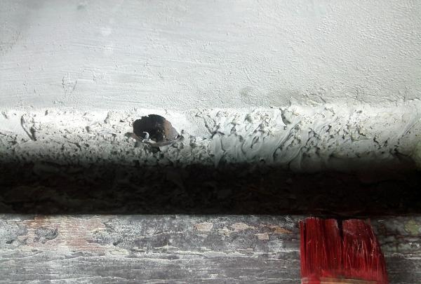 Podea din beton armat deasupra subsolului
