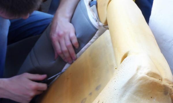 DIY car seat reupholstery