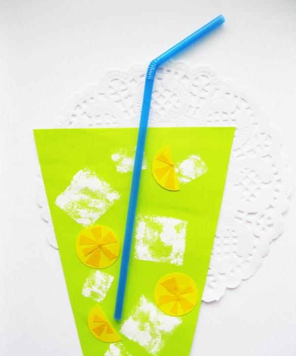 Lemonade made from colored paper