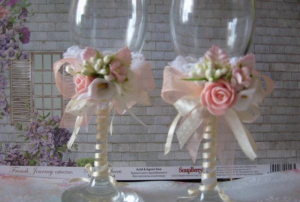 Décor de verres de mariage