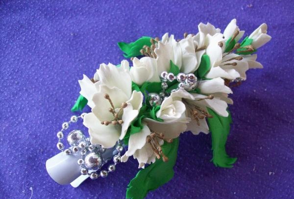 foamiran hairpin Jasmine