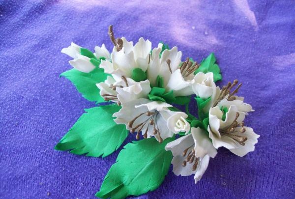 foamiran hairpin Jasmine