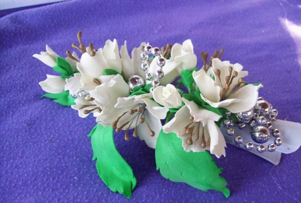 foamiran hairpin Jasmine