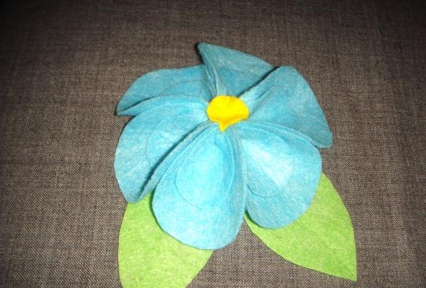 Fleece hoofdband met bloem