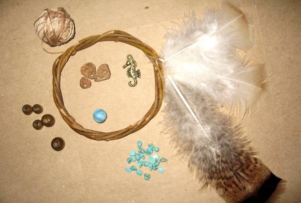 Decoración y amuleto atrapasueños.