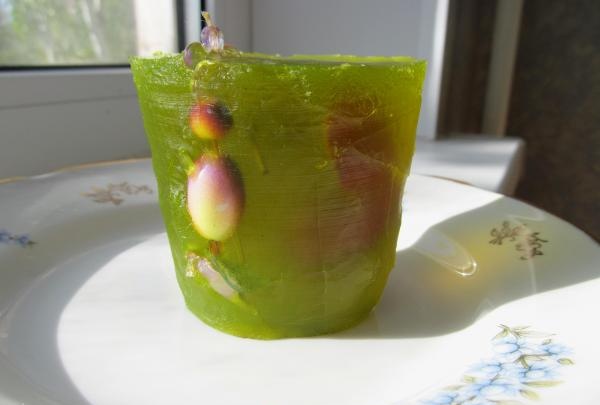 gelatina lista de un vaso