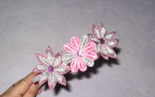 Bandeau kanzashi fait main