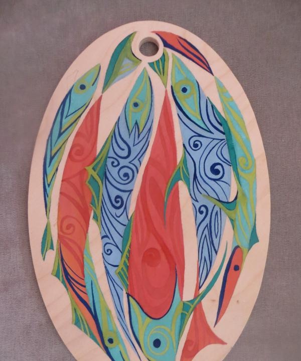 Kitchen board na may abstract pattern