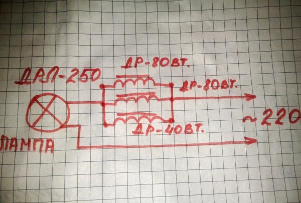 choke for DRL lamp