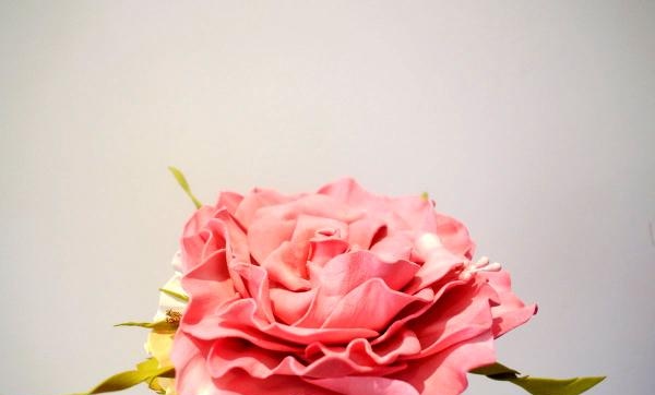 Чаена роза от фоамиран
