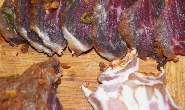 Homemade dry-cured meat