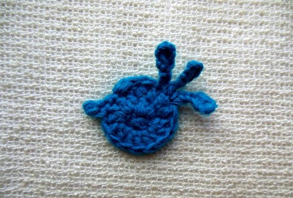 Crochet peacock applique