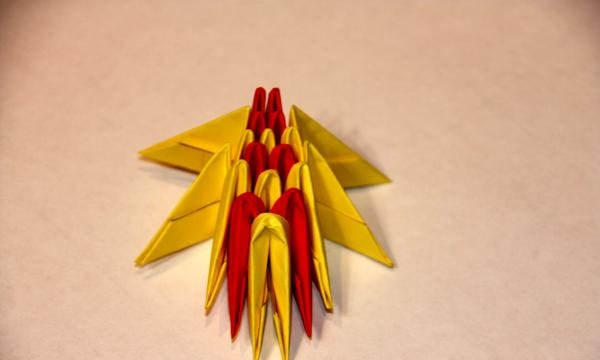 modulárne origami vážka