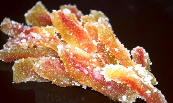 Candied watermelon rinds