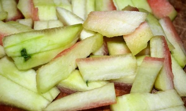 Candied watermelon rinds