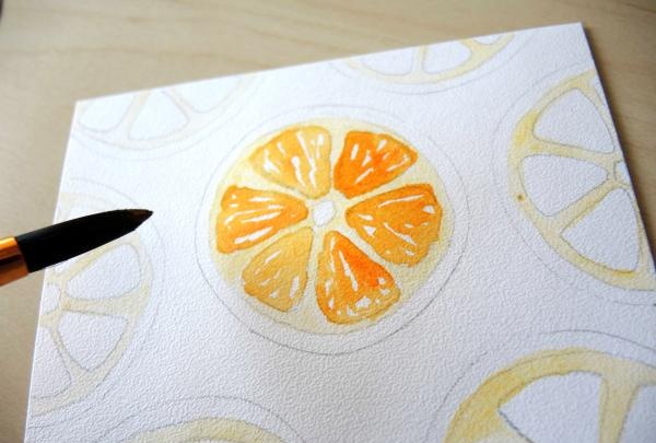 desenhe uma laranja