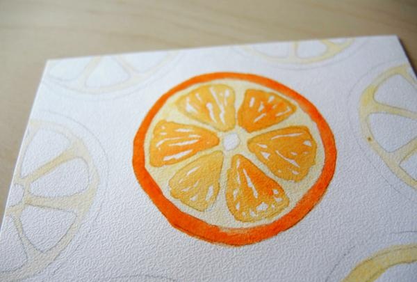 desenează o portocală