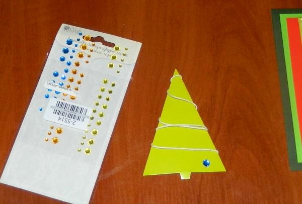 כרטיס ראש השנה עם עץ חג המולד