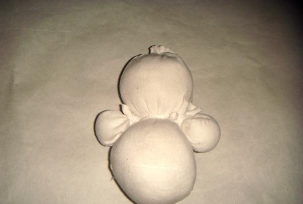 Boneco de neve feito de meia