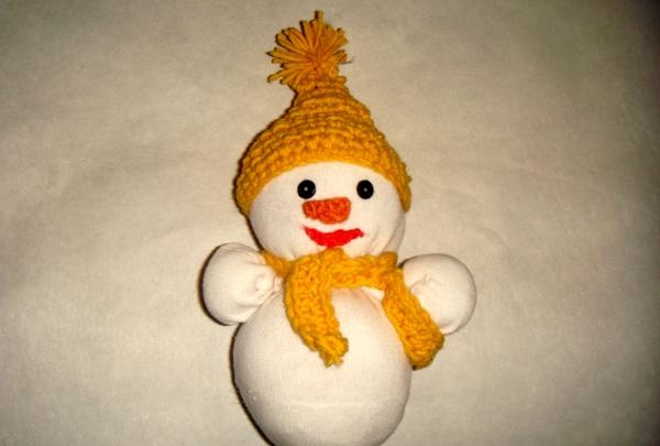 Snjegović napravljen od čarape