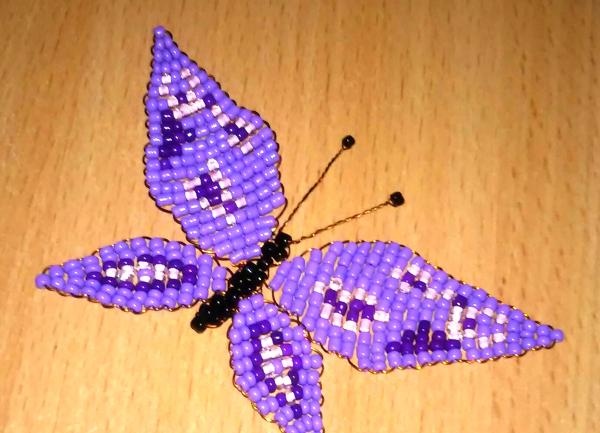 Pannello Farfalle realizzato con perline