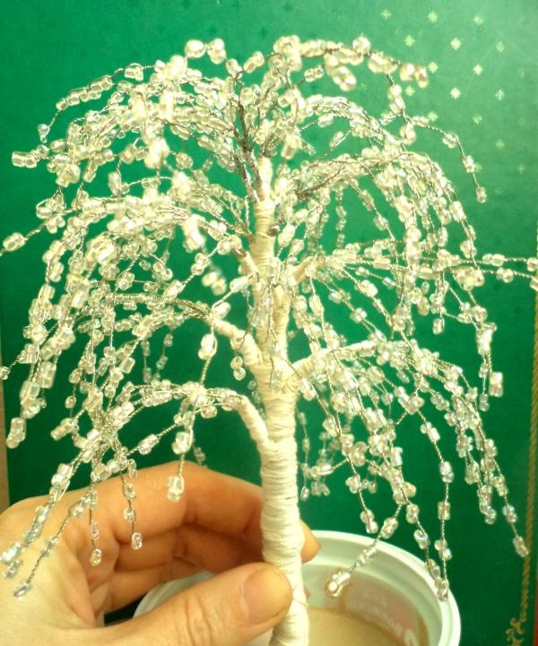 Zimska breza od perli