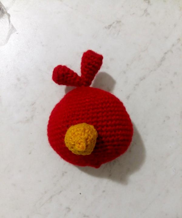 Vogel-Amigurumi Rot von Angry Birds