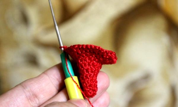 Snowman crochet Christmas tree toy
