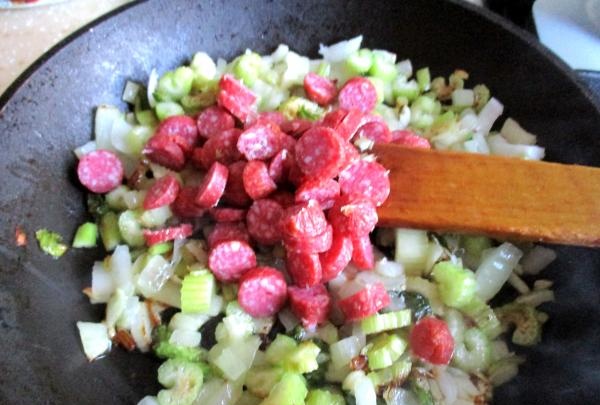 Soupe rapide aux saucisses