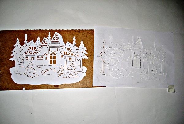 Novoročná dekorácia okien z papiera