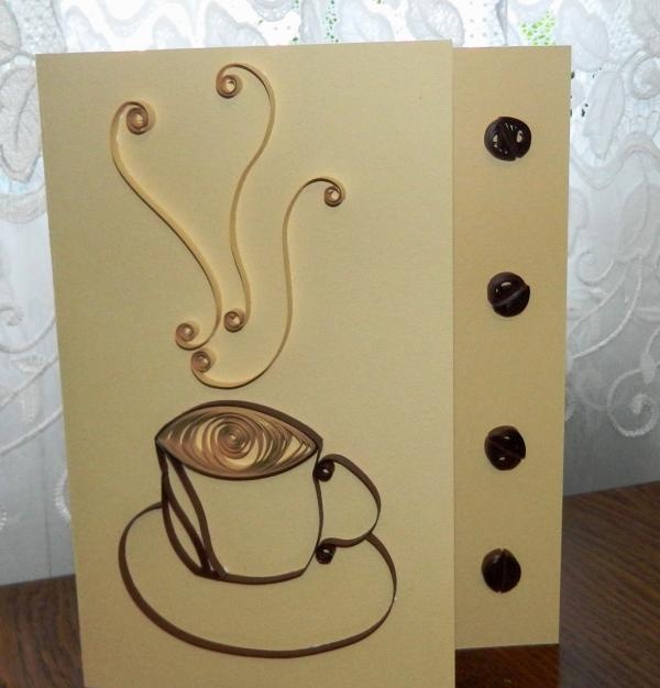 DIY Kaffeepostkarte