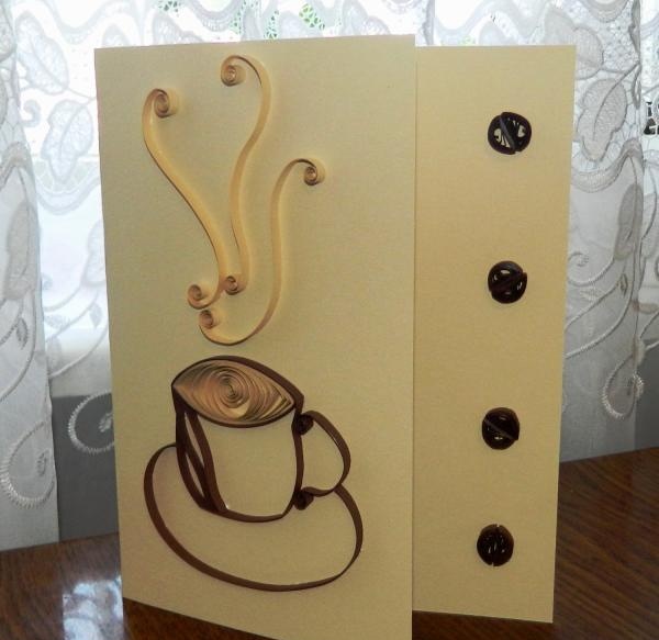 Carte poștală cu cafea DIY