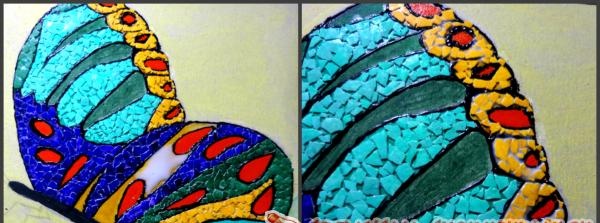 pintura de mosaico de cáscara de huevo